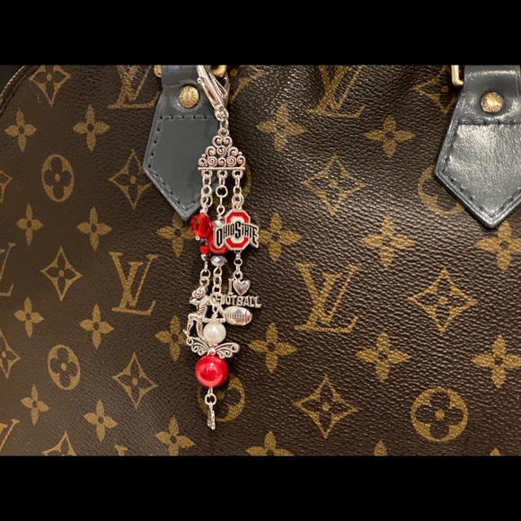 Louis Vuitton Alma custom scarlet and grey bag - Picture 2 of 12